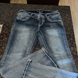 Wallflower Women's Dark Blue Boot Cut Jeans